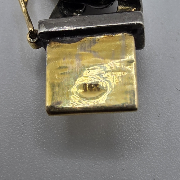 Sparkling Sterling Silver Cuban Chain Braclet With Diamond and 14k Gold Clasp - Picture 4 of 11